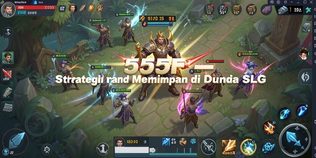 Tangkapan layar menyajikan aksi strategis dalam 555F.