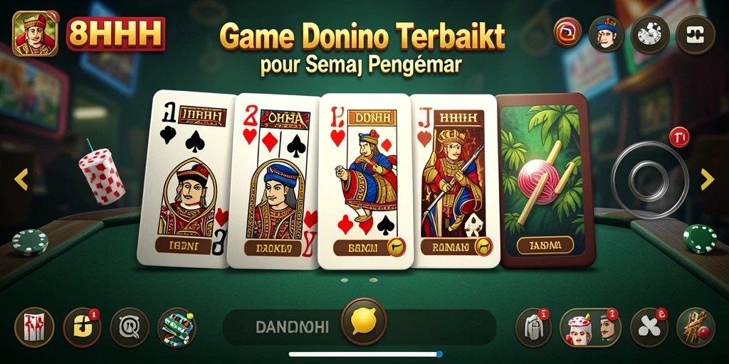 Tangkapan layar gameplay 8HHH yang menampilkan keseruan permainan Domino.