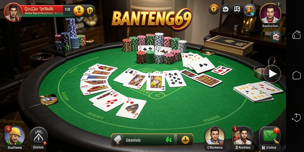 Screenshot menunjukkan gameplay QiuQiu yang seru dan menegangkan.