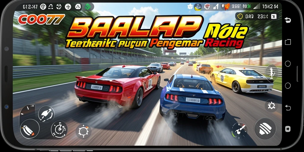 Tampilan menarik dari gameplay Racing yang mendebarkan di COO77.