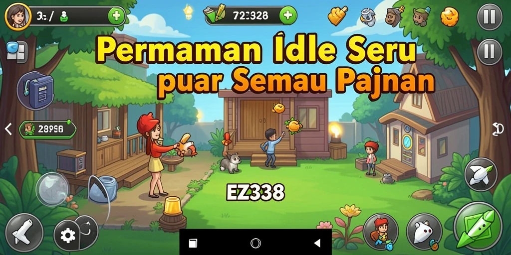 Screenshot gameplay EZ338 menampilkan keseruan permainan Idle yang mengasyikkan.