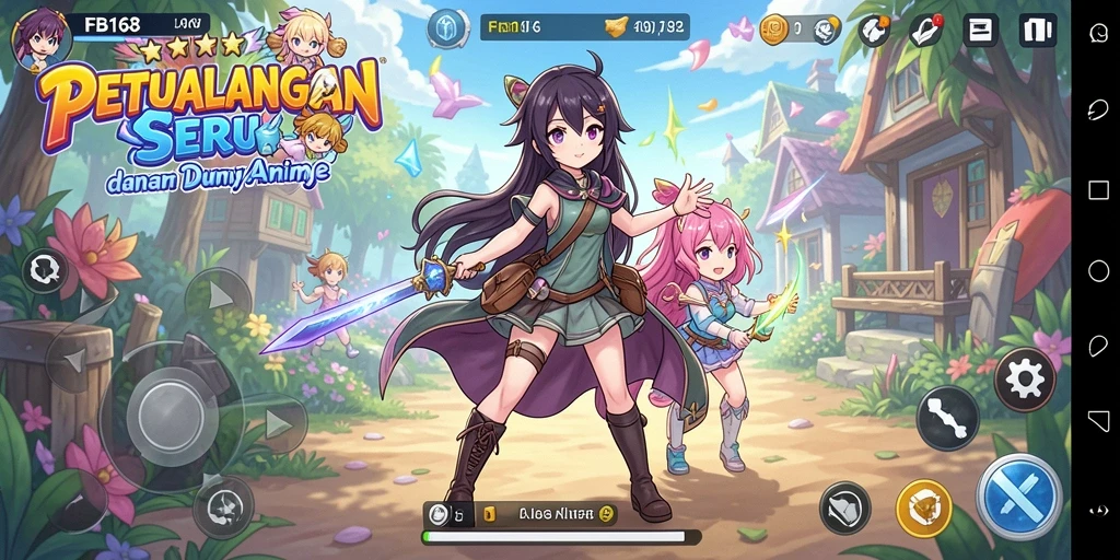 Tampilan gameplay FB168 dengan karakter Anime yang menarik.