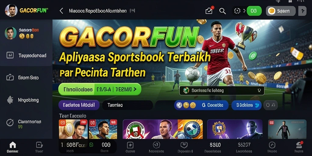 Tampilan antarmuka GACORFUN yang menarik dan interaktif saat bermain Sportsbook.