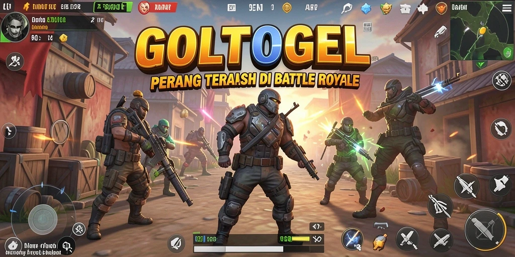 Gameplay seru GOLTOGEL dalam pertarungan Battle Royale.