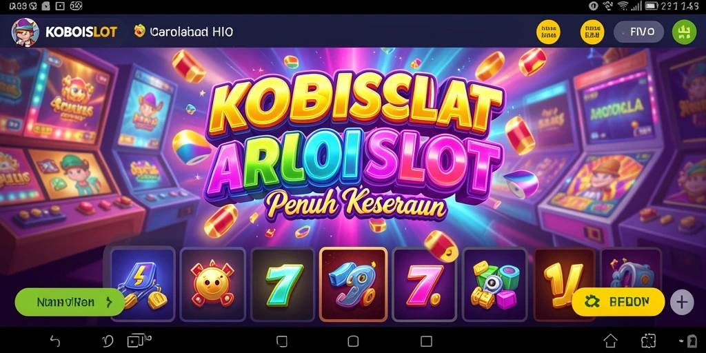 Tampilan menawan dari gameplay KOBOISLOT yang penuh keseruan.