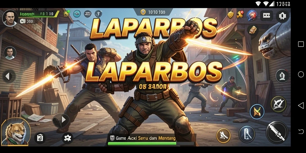 Gameplay LAPARBOS menampilkan pertempuran mendebarkan dan aksi yang intens.