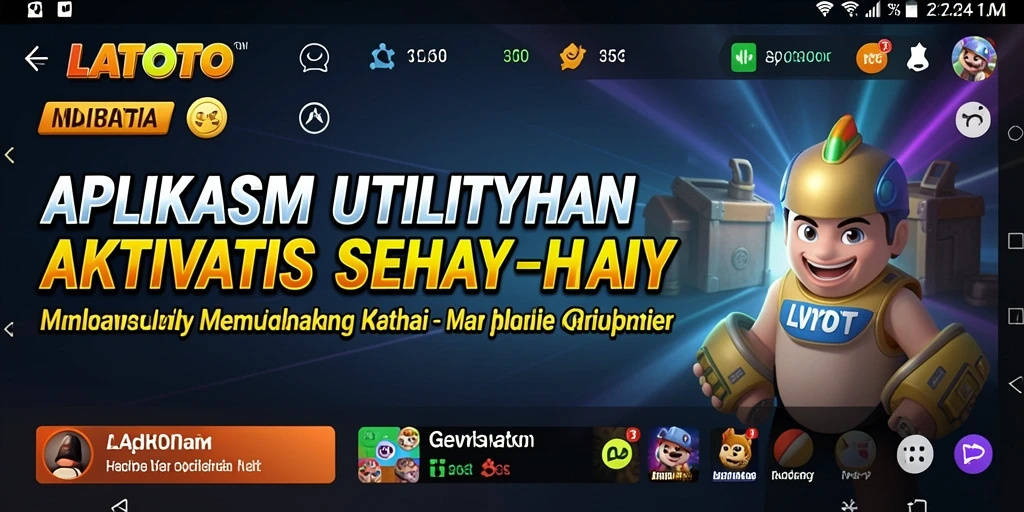 Tampilan aplikasi LATOTO yang sederhana dan mudah digunakan.