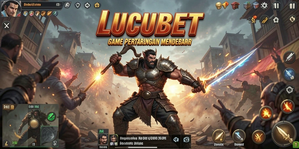 Screenshot LUCUBET menunjukkan aksi pertarungan yang intens.