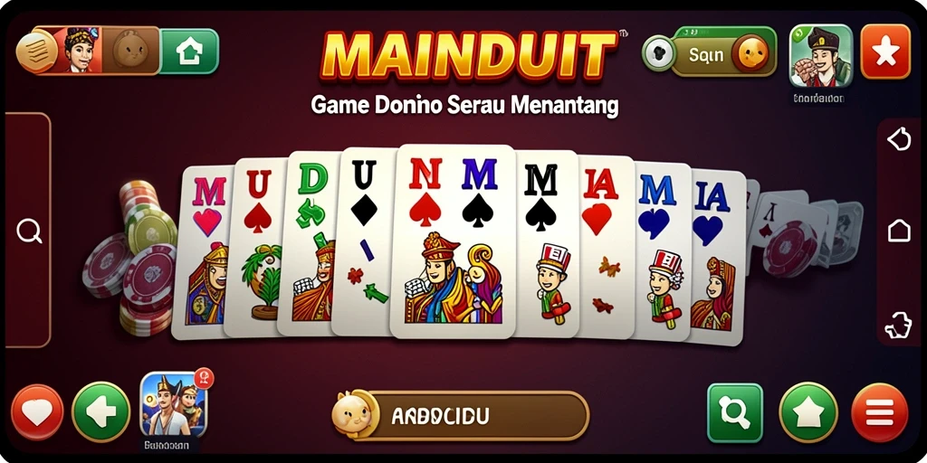 Screenshot gameplay MAINDUIT menunjukkan serunya bermain domino.