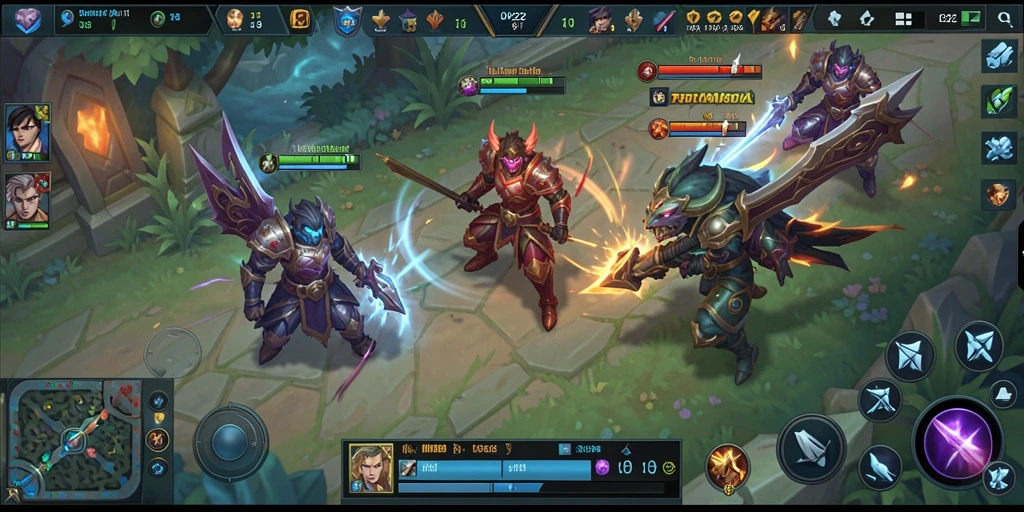Tampilan gameplay menegangkan dari OH222 yang menunjukkan aksi seru di arena.
