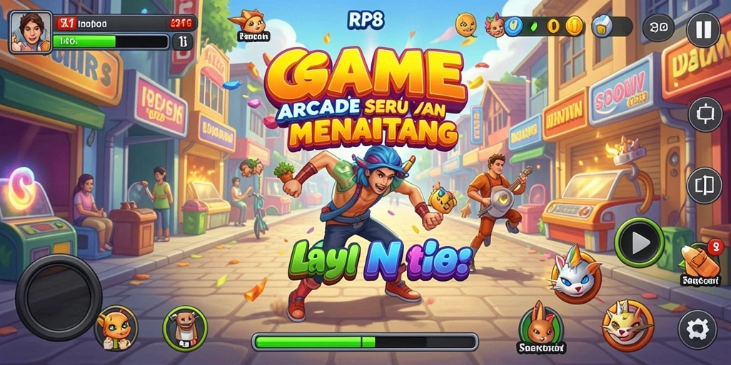 Tampilan gameplay seru RP8 dengan grafis menawan.