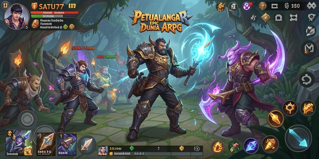 Tampilan gameplay SATU77 yang menakjubkan dalam aksi ARPG.
