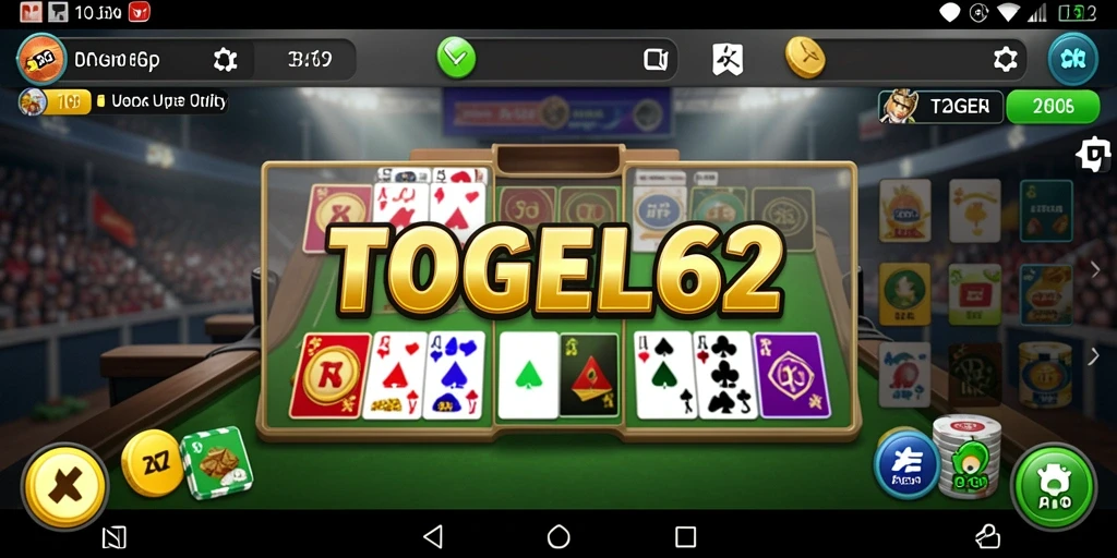 Screenshot aplikasi TOGEL62 yang menunjukkan fitur prediksi angka.